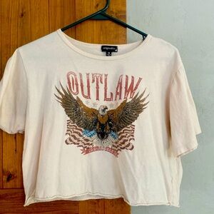 Vintage looking “outlaw” half top